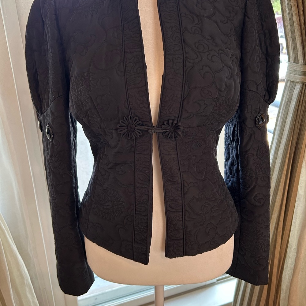 Trina Turk Black Textured Blazer